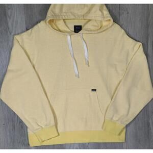 Rvca Pullover Hoodie Mens Size M Yellow Regular Fit Long Sleeve Drawstring #3